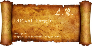 Lévai Margit névjegykártya